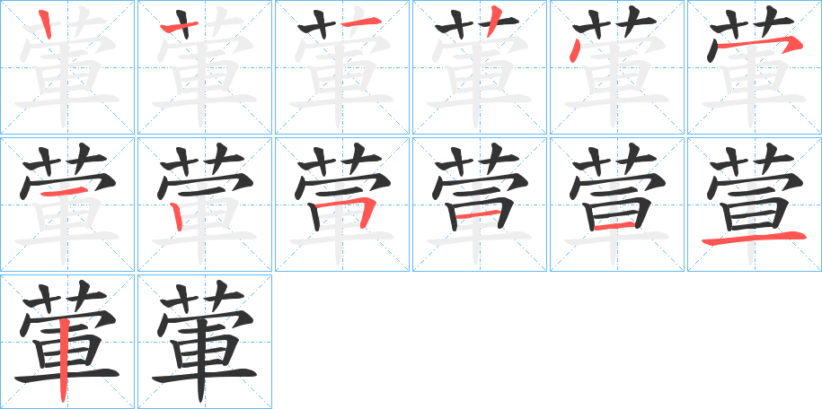 葷字筆畫寫法