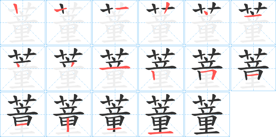 蕫字筆畫寫法