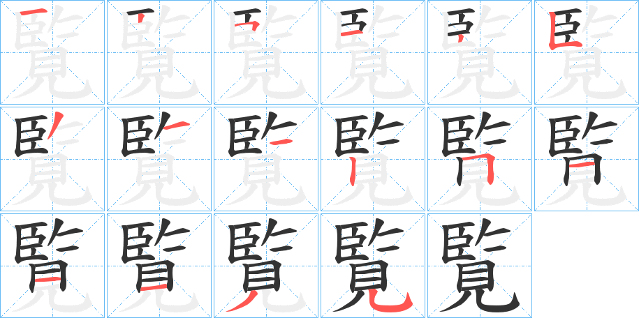 覧字筆畫寫法