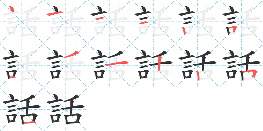 話字筆畫寫法