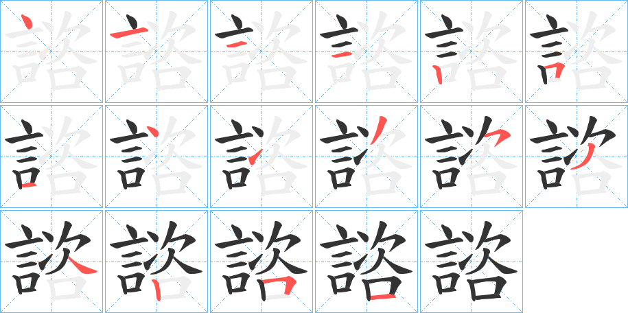 諮字筆畫(huà)寫(xiě)法