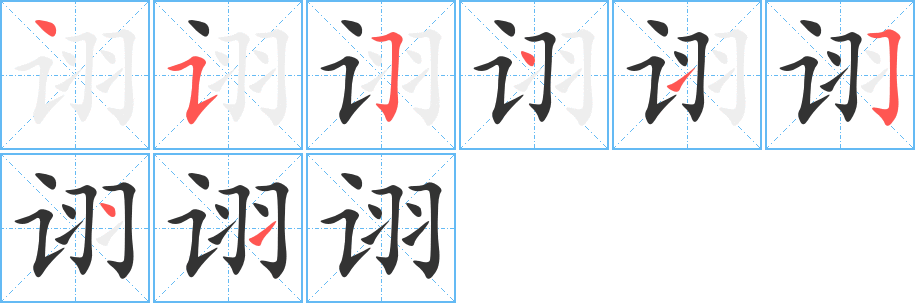 詡字筆畫寫法