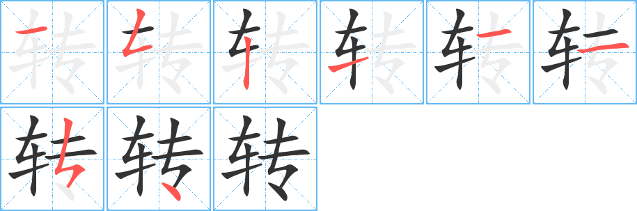 轉(zhuǎn)字筆畫(huà)寫(xiě)法
