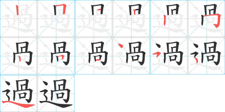 過字筆畫寫法