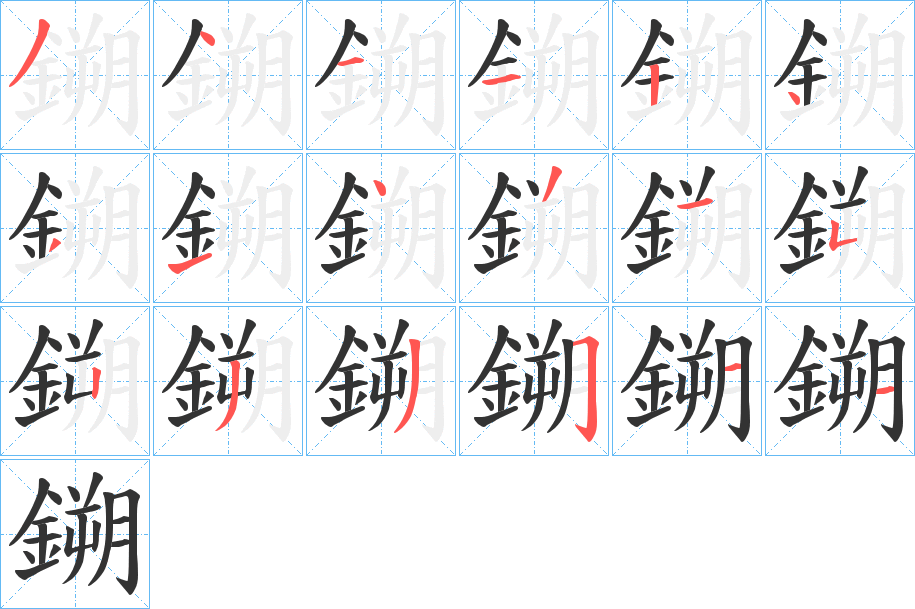 鎙字筆畫寫法