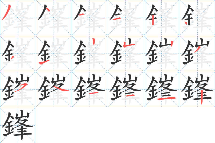 鎽字筆畫(huà)寫(xiě)法