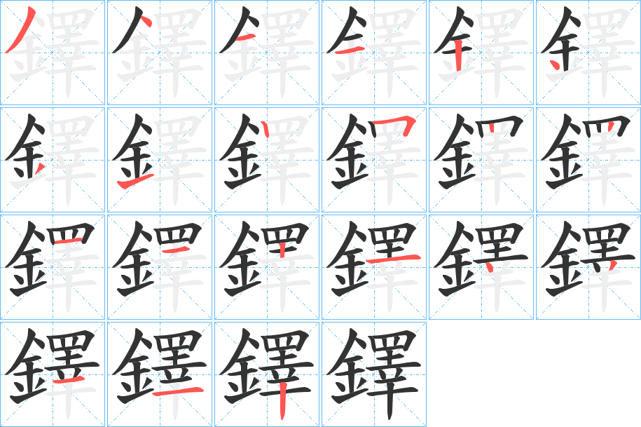 鐸字筆畫寫法