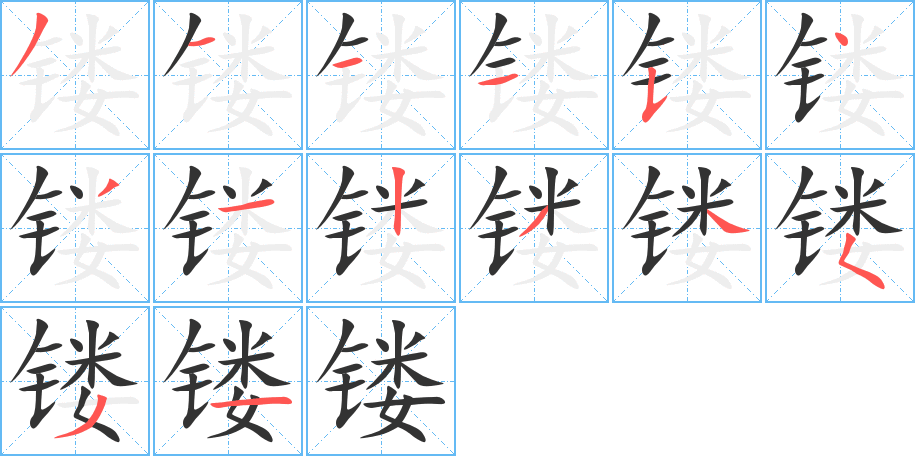 鏤字筆畫寫法