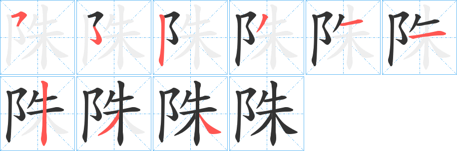 陎字筆畫寫法