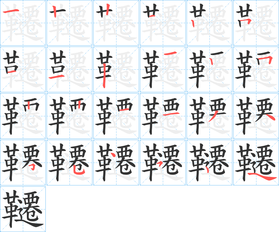 韆字筆畫寫法