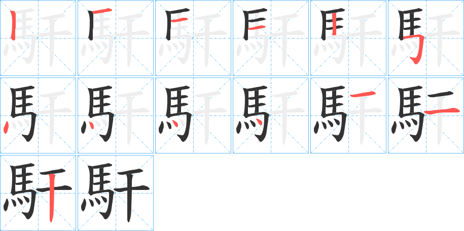 馯字筆畫寫法