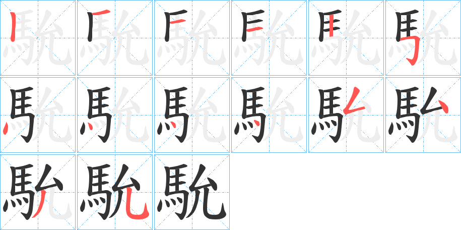 馻字筆畫寫法