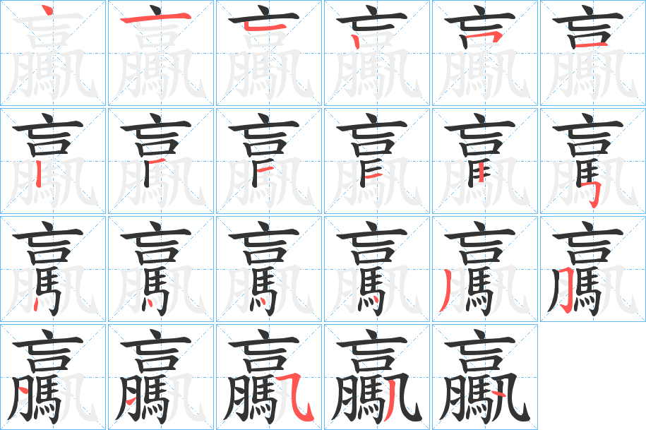 驘字筆畫寫法