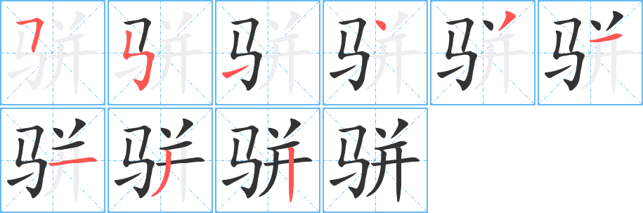 駢字筆畫寫法