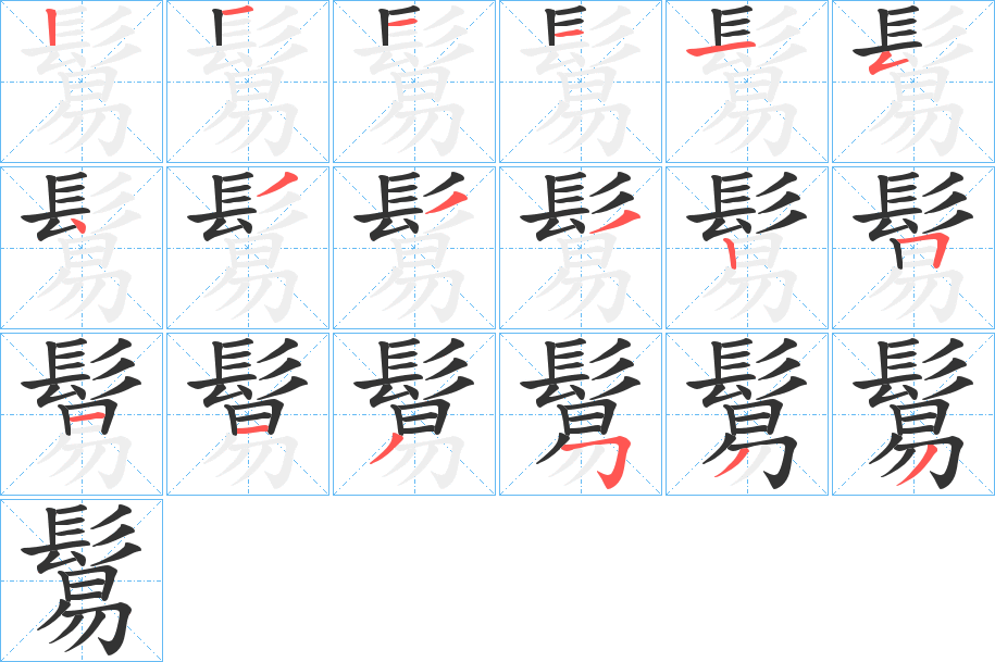 鬄字筆畫寫法