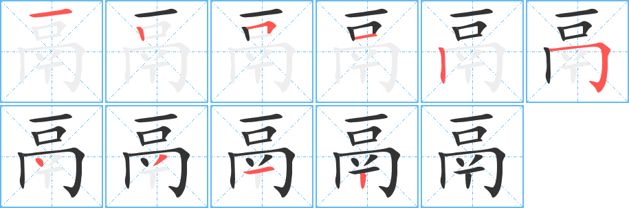鬲字筆畫寫法