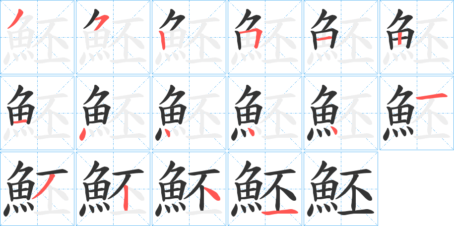 魾字筆畫(huà)寫(xiě)法