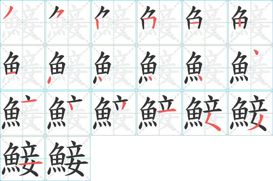鯜字筆畫(huà)寫(xiě)法
