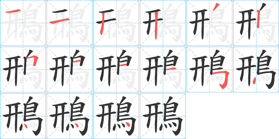 鳽字筆畫寫法